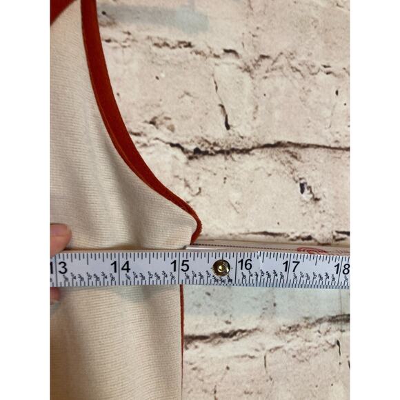 Wish Colorblock Dress Womens Medium Rust Orange A Line Retro Stretch Zip Up - Picture 9 of 14